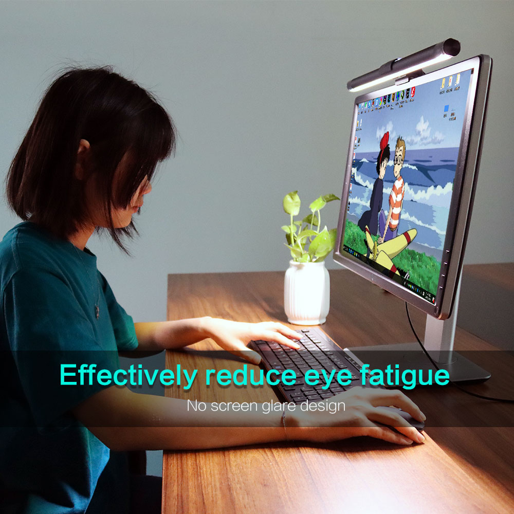 Monitor Light   Dimming Eye-Care LED Desk Lamp For Computer PC Monitor Screen Hanging Light LED Readi