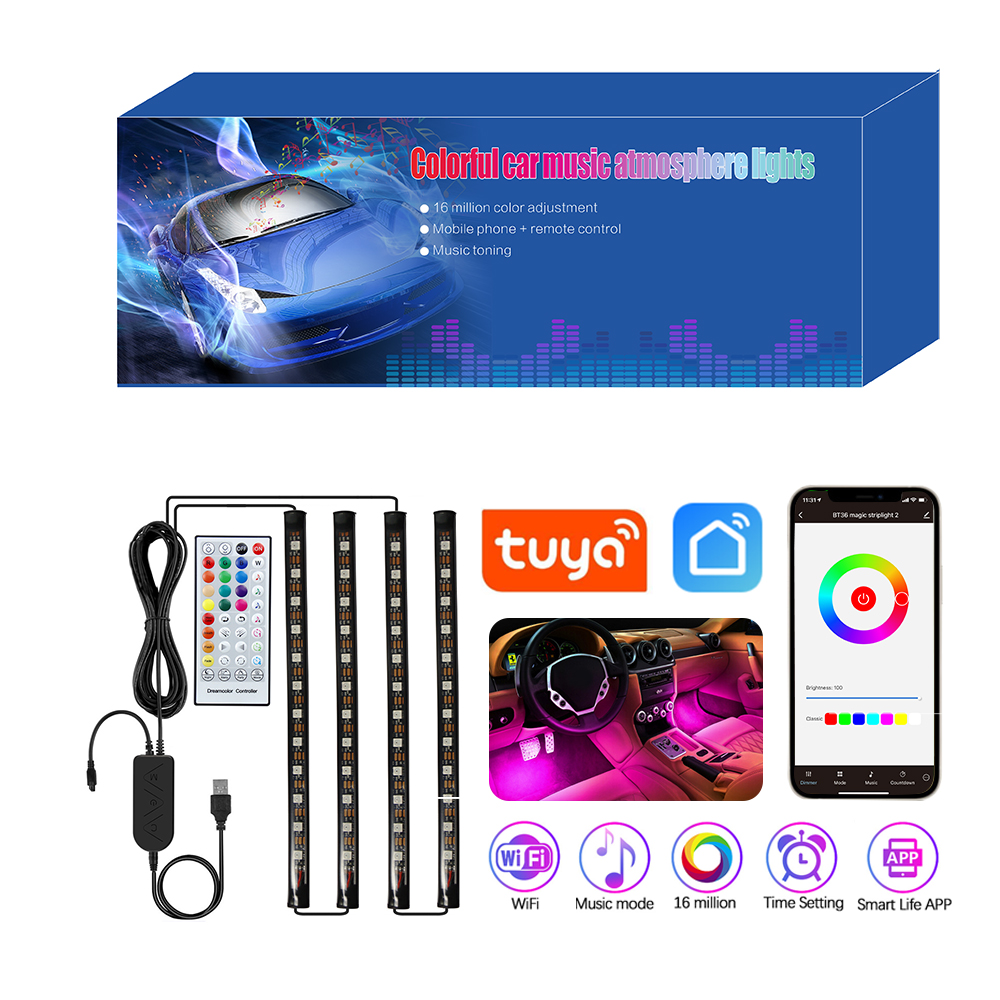 Bluetooth ARGB Car Atmosphere Light